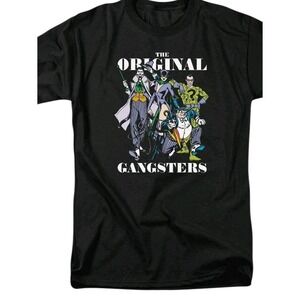 DC Comics Mens Original Gangsters Licensed Shirt Size Small Batman Black‎